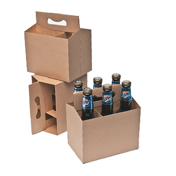 MT Products Kraft Cardboard 4 Pack Carrier/12 oz Bottle Holder